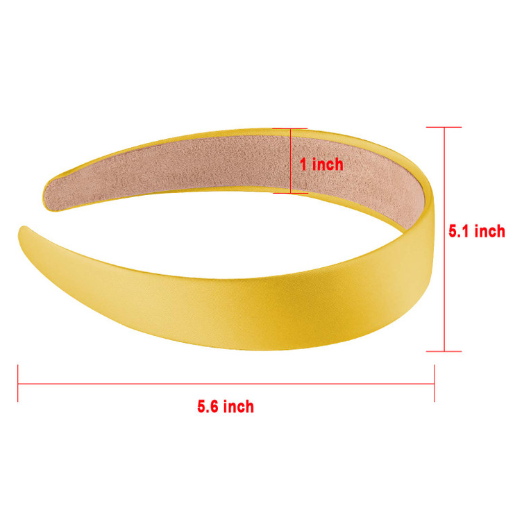 SIQUK 30 Pieces Satin Headbands 1 Inch Hard Headband Non-slip Colorful Headband DIY Hair Headbands for Women