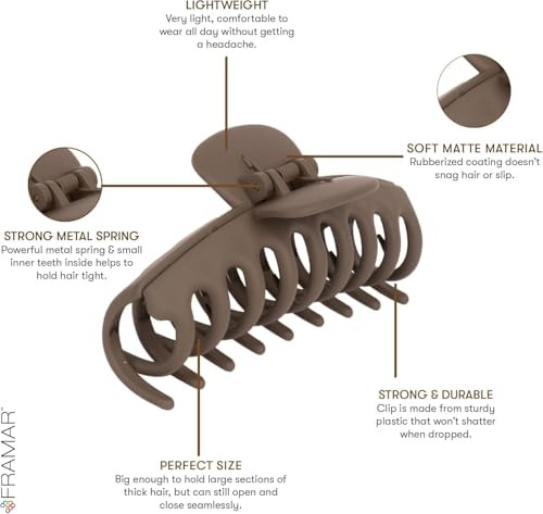 FRAMAR Extra Large Claw Clips For Thick Hair  Hair Claws Pack, Large Hair Clips For Thick Hair, Claw Clip Pack, Hairclips, Hairclips. For Women, Gan