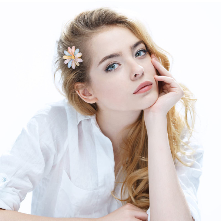 10 Pcs Decorative Hair Clips for Women Rhinestone Bobby Pins Butterfly Flower Hair Clip Handmade Metal Barrettes Glitter Crystal Hairpin Jewelry Acce