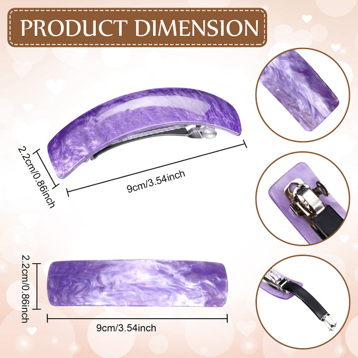 WILLBOND 6 Pcs Hair Barrettes for Women Large Barrettes Hair French Clips Pin Retro Clasp for Mom Gifts Women Accessories, 6 Colors(Multicolor,Delica