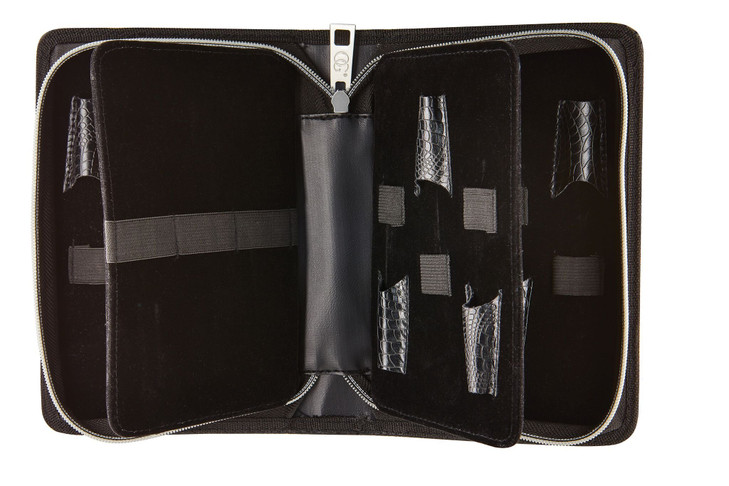 Olivia Garden Shear Case with SilkCutPRO Shears - Hair Tool Organizer for Combs, Scissors, Barber Supplies - Holds 9 Shears - Professional Hairstylis