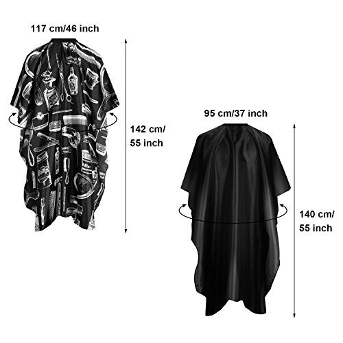 SATINIOR 4 Pcs Cape for Hair Cutting Waterproof Stylist Cape for Salon Coloring Hair, Strings & Adjustable Snap Closure