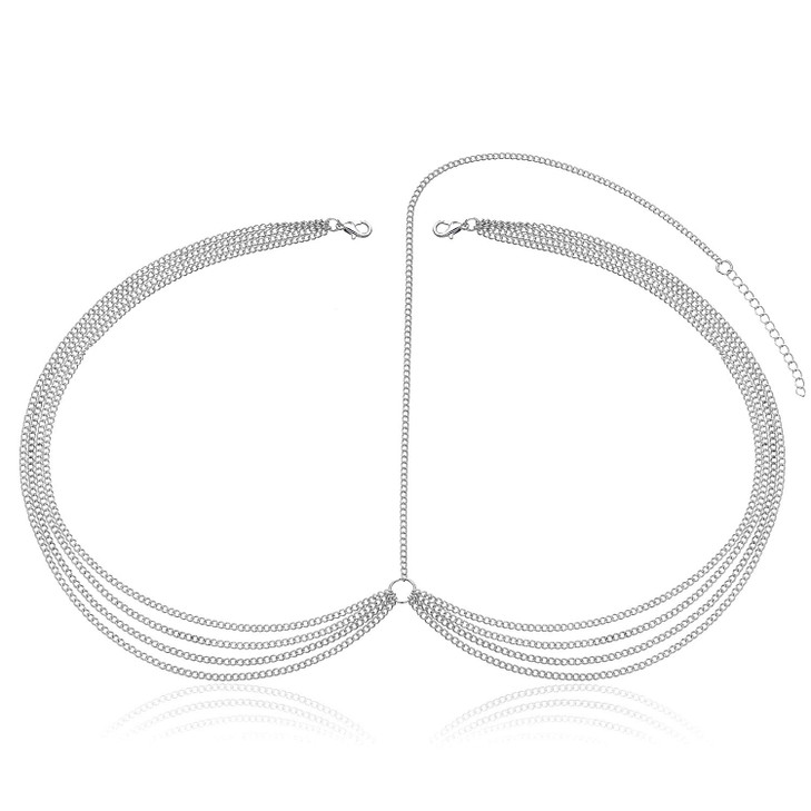 YERTTE Halloween Women Boho Hairband Vintage Layered Chain Head Chain Headpieces Hair Accessories Party Hair Jewelry for Women and Girls (Silver)