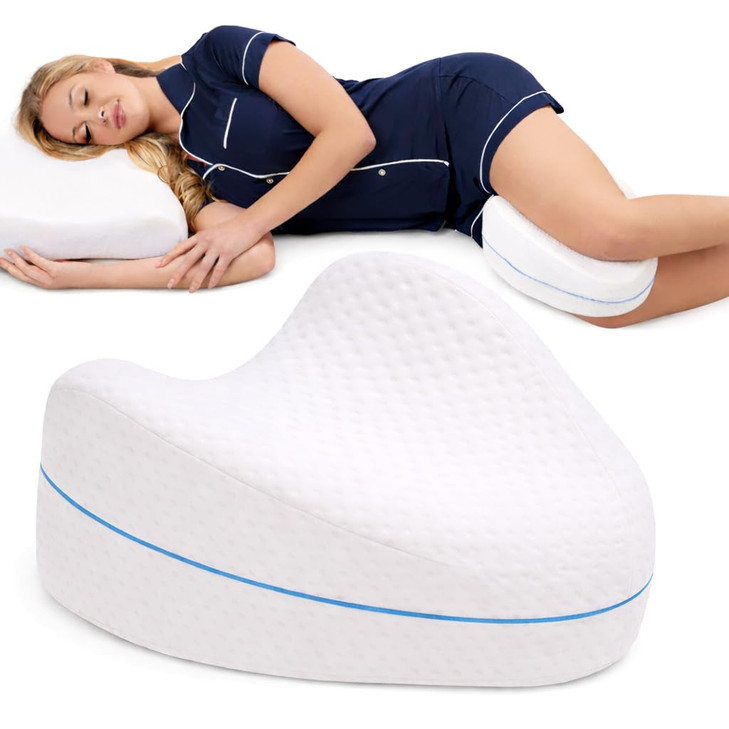 Contour Legacy Leg & Knee Foam Support Pillow for Side Sleepers Soothing Relief for Back, Hips, Knees, Joints, Nerves & Muscles
