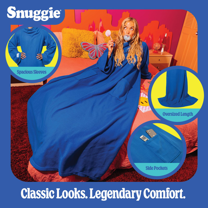 Snuggie The Original Wearable Blanket With Sleeves & Pockets | Fleece, Cozy Oversized Throw for Adult Men & Women, Machine Washable, Great Gift for H