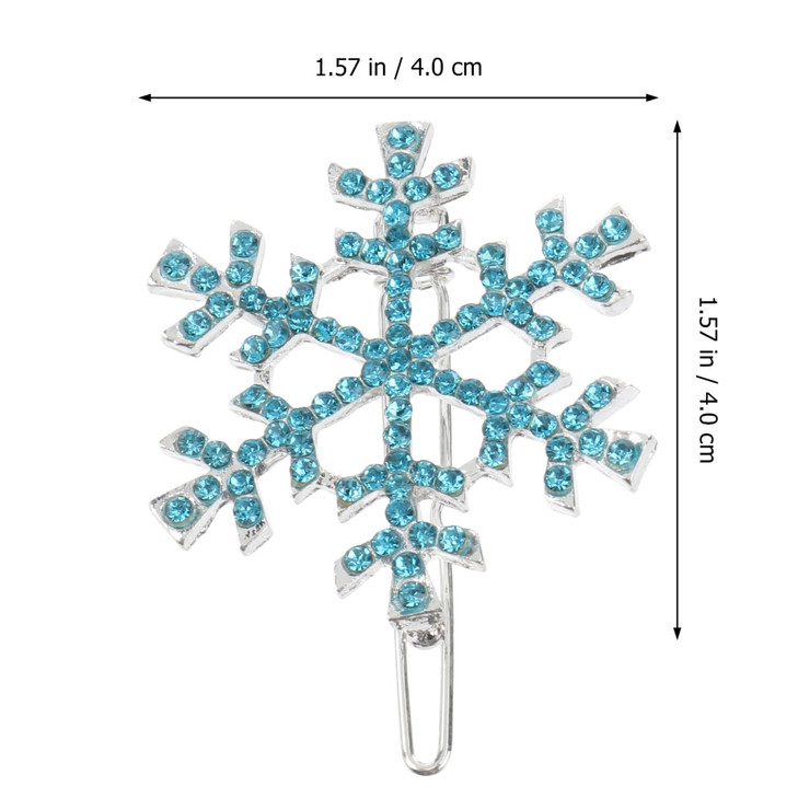 Christmas Hair Clips for Women Crystals Bobby Pins Snowflake Rhinestone Bridal Hair Clips Barrettes Spiral Elegant Hair Pins for Costume Cosplay Wint