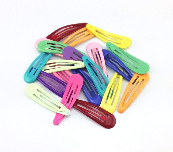 yueton 10 Pairs Colorful Assorted Color Glossy Snap Prong Clips Bendy Hair Barrettes for Ladies Hair Bows hair accessories Hair Clips for women