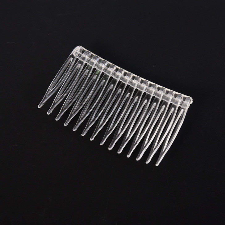 Pangda 10 Pieces Clear Hair Combs Women Hair Clip Combs 14 Teeth Plastic Bridal Wedding Veil Combs for Fine Hair Styling Accessories