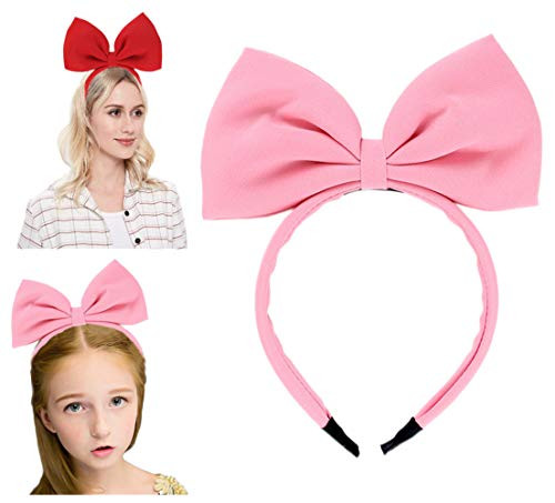 MXXGMYJ Women Big Bows Headbands Bow Headband Hairbands for Women Girls Bow Hair Hoop Birthday Halloween Christmas Party Costume Accessories Gifts Pi