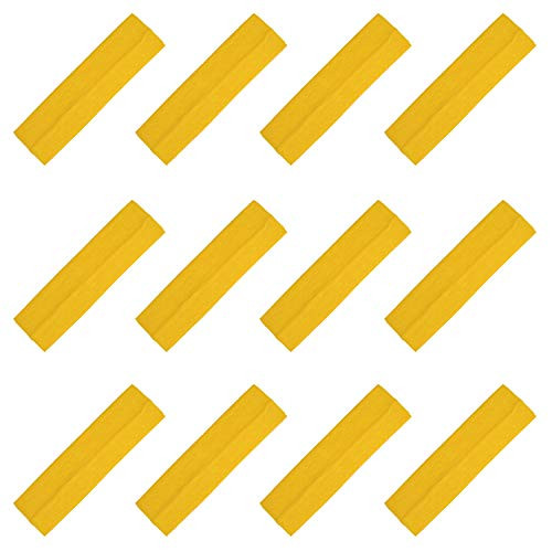 Kenz Laurenz Soft and Stretchy Elastic Cotton Headbands, Pack of 12, Sunflower