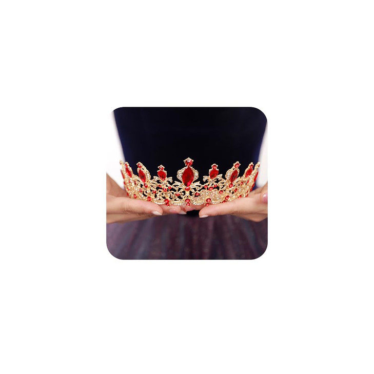 JWICOS Tiara and Crown for Women and Brides Crystal Headbands Tiara Queen Crown Hair Accessories for Birthday Bride Bridesmaid Wedding Prom Halloween