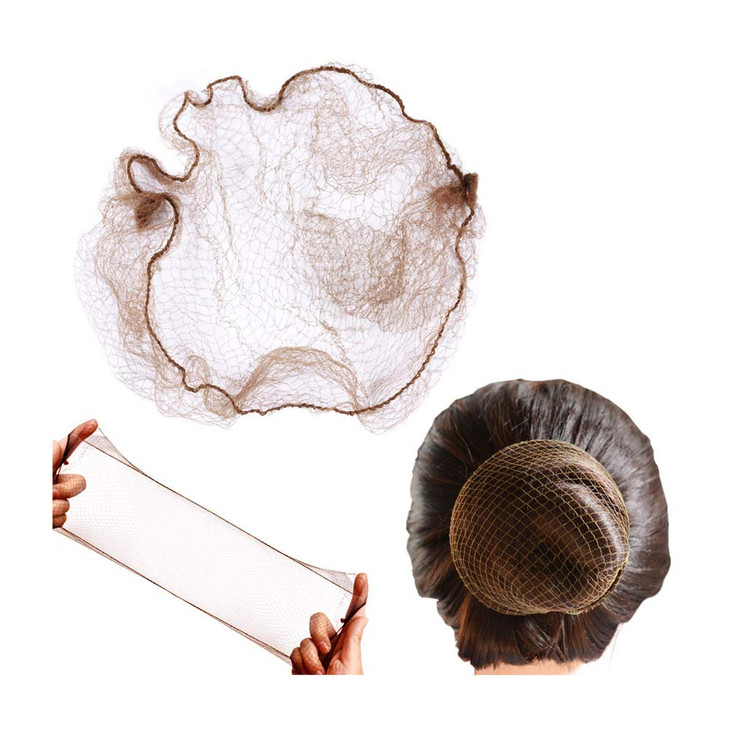 YANTAISIYU 100 Pcs Hair Net 20 Inch Invisible Elastic Mesh Wig nets for Hair Bun Food Service (Bulk Packing,Multicolored)