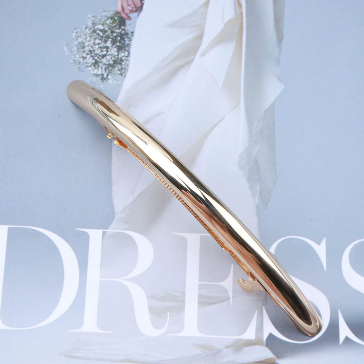 Andelaisi Boho Bar Hair Barrettes Vintage Hair Clip Barrettes Geometric Hairclip Hair Barrettes Metal Tube Bar Head Clips French Headwear Decorative