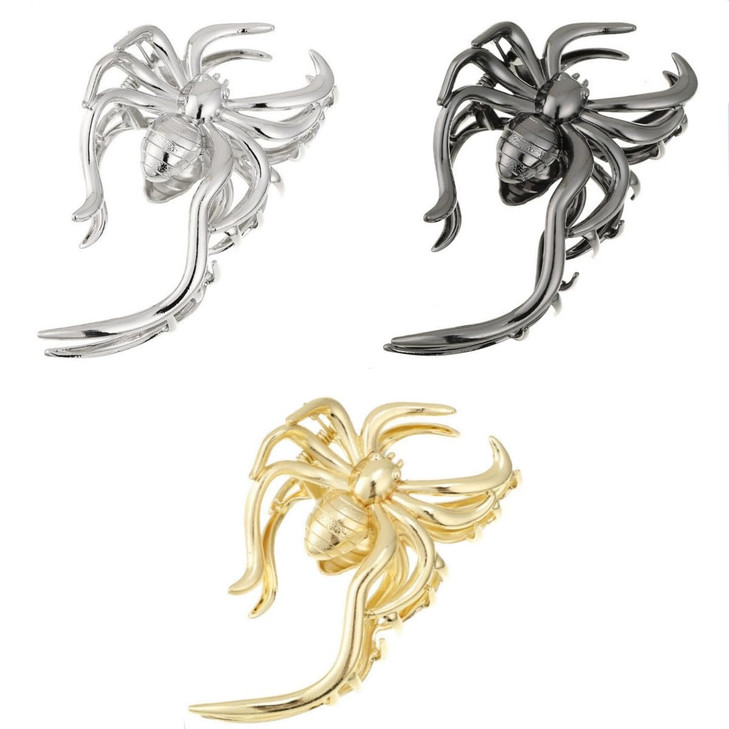 Jumbo Metal Hair Claw Clips for Thick Hair - 4.4" Spider Jaw Clips, Large Fancy Hair Clasps and Accessories for Women (3 Pack)