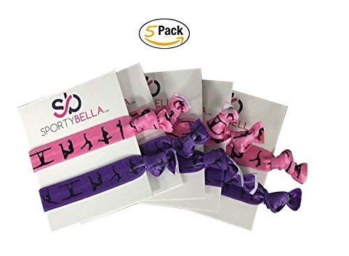 Gymnastics Hair Ties- Girls Gymnastics Hair Accessories- Gymnastics Elastics - Gift For Gymnast, Gymnastic Team Gifts, Party Favors