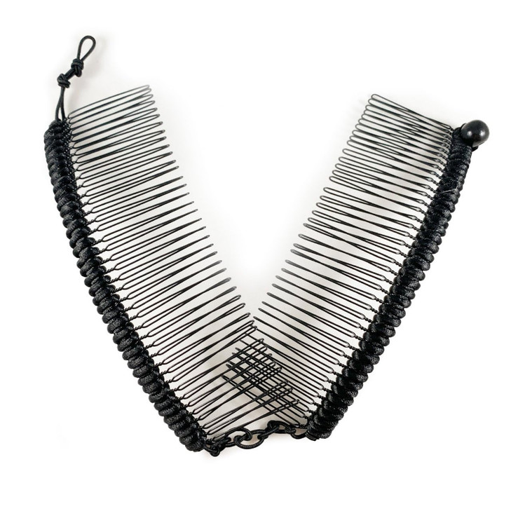 HairZing Stretch Banana Clip by HairZing - Double Comb for Thick, Curly, Kinky Hair - Put Your Hair Up in Seconds w/No Damage, Creases, or Pain - Lar