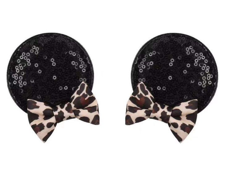 CLGIFT Minnie Ears Baby/Toddler Headband with Leopard Hair Clip