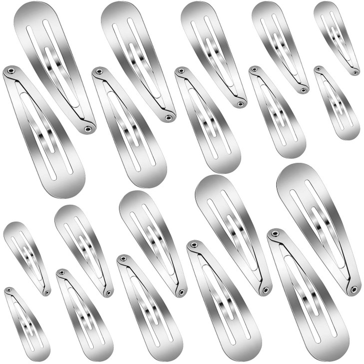 WILLBOND 40 Piece Barrettes Women Snap Hair Clips Women Large Metal Snap Nonslip Hair Clip Accessories, 3.5 Inch, 3.1 Inch, 2.8 Inch, 2.4 Inch, 2 Inc