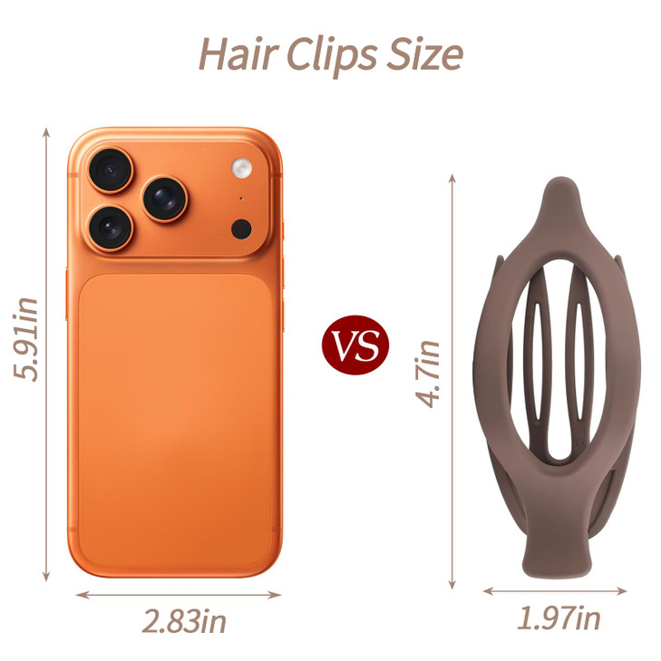 6 Packs Flat Claw Clips for Women, French Concord Flat Hair Clip, Matte Curved Hair Claws Clip for Thin Thick Hair, Lay Down Claws Clips, Durable Str