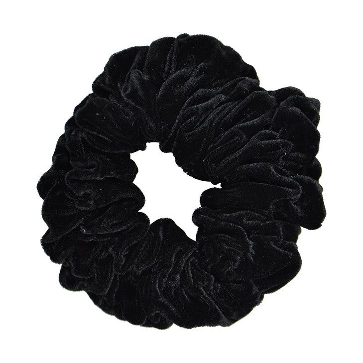 Motique Accessories Black Jumbo Velvet Scrunchie
