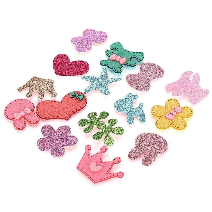 HERCHR Hair Stickers, 10/15 pcs Women Girls Hair Patch Pad Cute Crown Heart Star Animals Hairs Bang Patch Clip Barrettes Fringe Stickers Decoration P