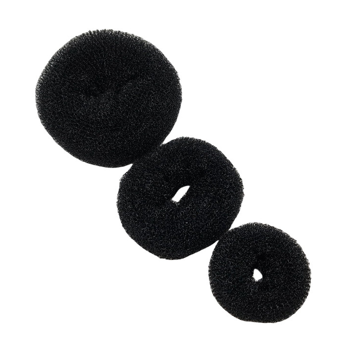 ericotry Beautiful Donut Hair Bun Makers- 3 Pieces Women Hair Chignon Donuts Ring Style Bun Maker Doughnut Shaper DIY Hair Styling Accessories 1Large