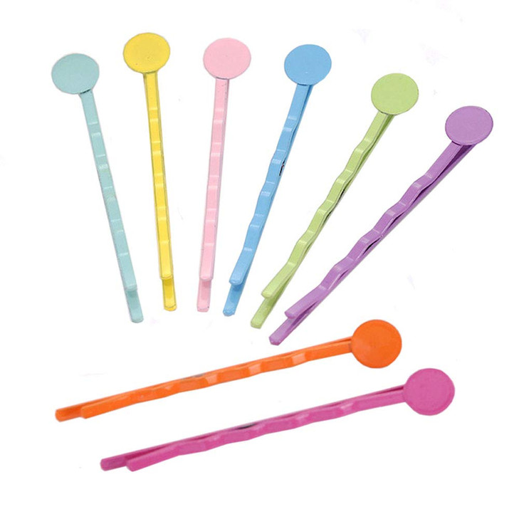 80Pcs Bright Color Bobby Pins Cute DIY Hair Bob Pins Wave Clips Decorative Hair Pin Accesories for Lady Women, 56MM
