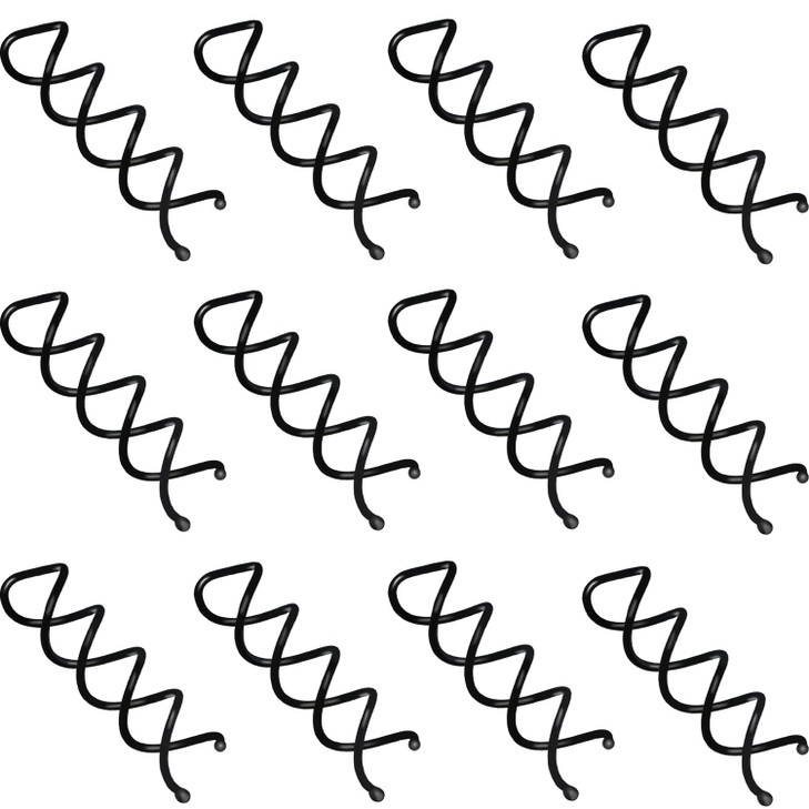 eBoot Spiral Hair Clip Spin Bun Stick, Hair Pick Set for DIY Hair Styles - 20 Pack (Black)