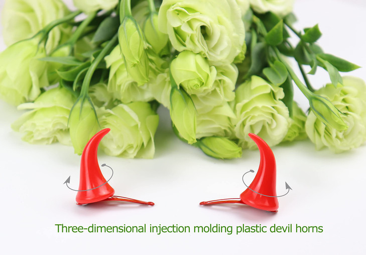 Bonnie Z. Leonardo Red Devil Hair Clips Red Devil Horns Clip On