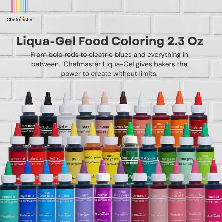 Chefmaster Red Red Liqua-Gel® Food Coloring | Vibrant Color | Professional-Grade Dye for Icing, Frosting, Fondant | Baking & Decorating | Fade-Resist