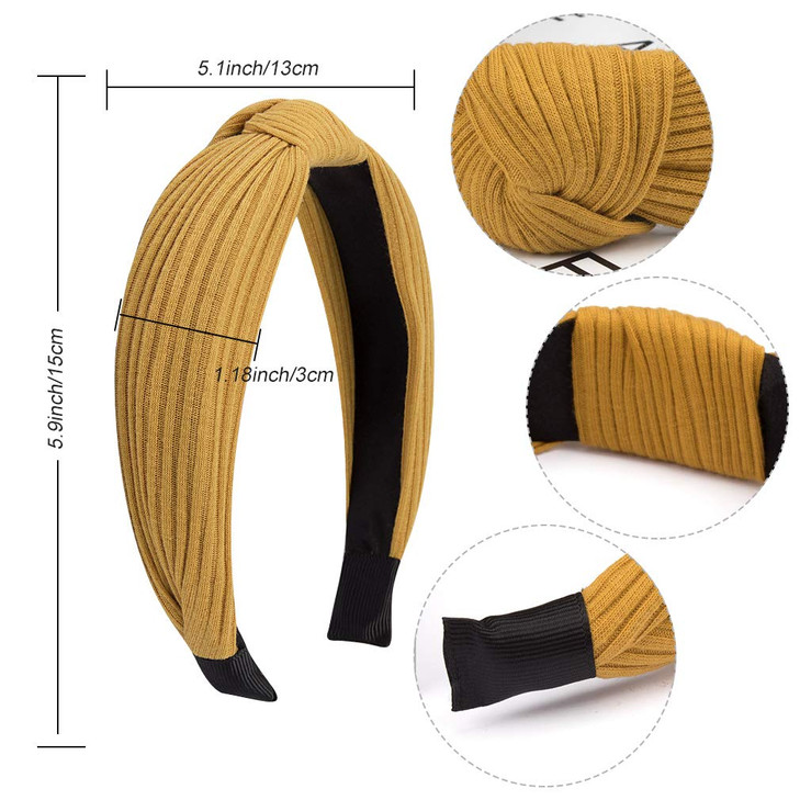 VELSCRUN Womens Headbands Boho Headbands for Women 12 Pack Knot Headband Women Knotted Head Band Elastic Turban HeadBands Boho Bandeau Wide Hair Band