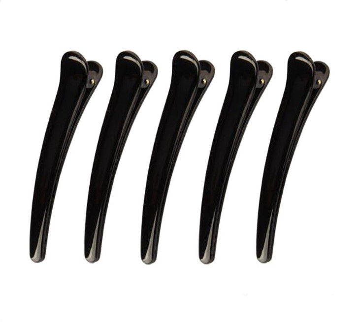 12 Pcs Black Duckbill Clips - DIY Tip Mouth Clip Spring Clip Hair Clips Hair Pins Handmade Headdress Accessories for Women (Length 7.8cm/3.07in)