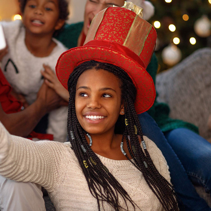 WILLBOND 24 Pcs Hair Jewelry for Braids Loc Jewelry for Dreadlock African Beads Hair Tube Beads DIY Braiding Accessories Decorations for Men Women