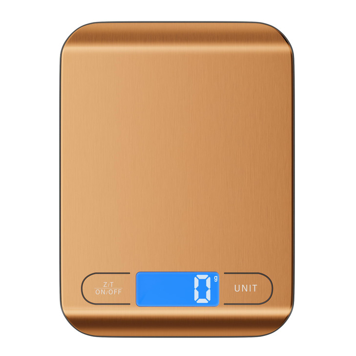 AZC Rechargeable Food Scale,33 lb Kitchen Scale, Digital Weight Grams and Ounces, 6 Units with Tare Function,8.2 x 6 x 0.7 inches