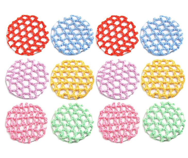 12pcs Women Ballet Hair Bun Nets, Stretchy Elastic Scrunchies Maker for Dance and Styling, Girls Hair Accessories (MX1)