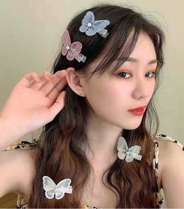 WHITEBRIDGE 12pcs Colorful Butterflies Barrettes Hair Clips for Hair Decoration - Colorful Butterfly Hair Clips For Women Girls.