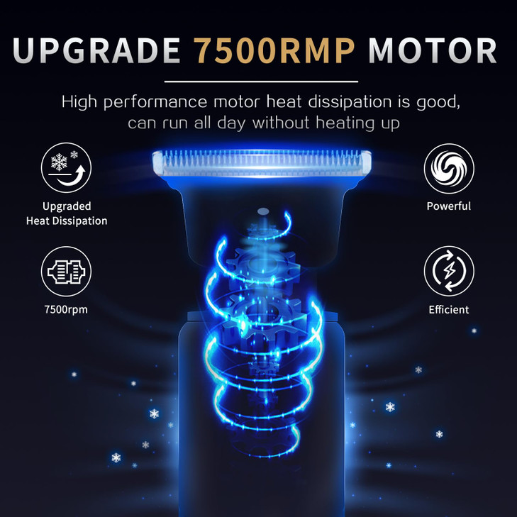 Ufree Professional Beard Trimmer for Men, Zero Gapped T-Blade Hair Clipper & Mustache Trimmer Kit with LCD Display, Precision Edgers for Haircut & Gr