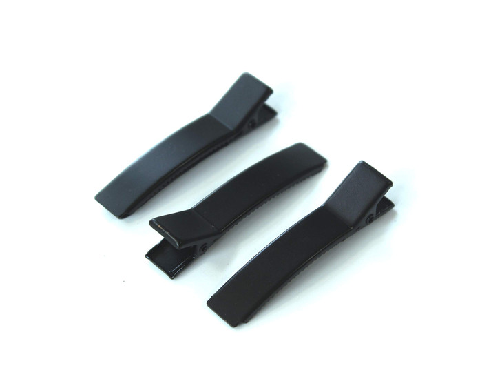 25pcs Hair Clip for DIY 50MM Black Alligator Clips with Double Pronge