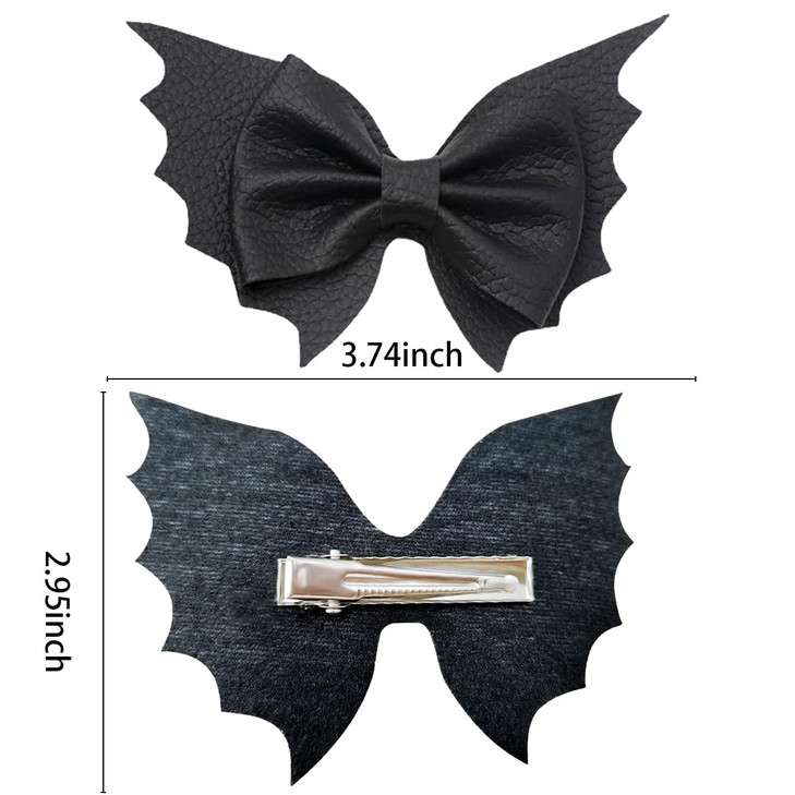 Halloween Black Bat Hair Clips Halloween Bows Hair Clips Alligator Barrette Gothic Bat Wing Hair Accessories Halloween Cosplay Costume Party Favor De