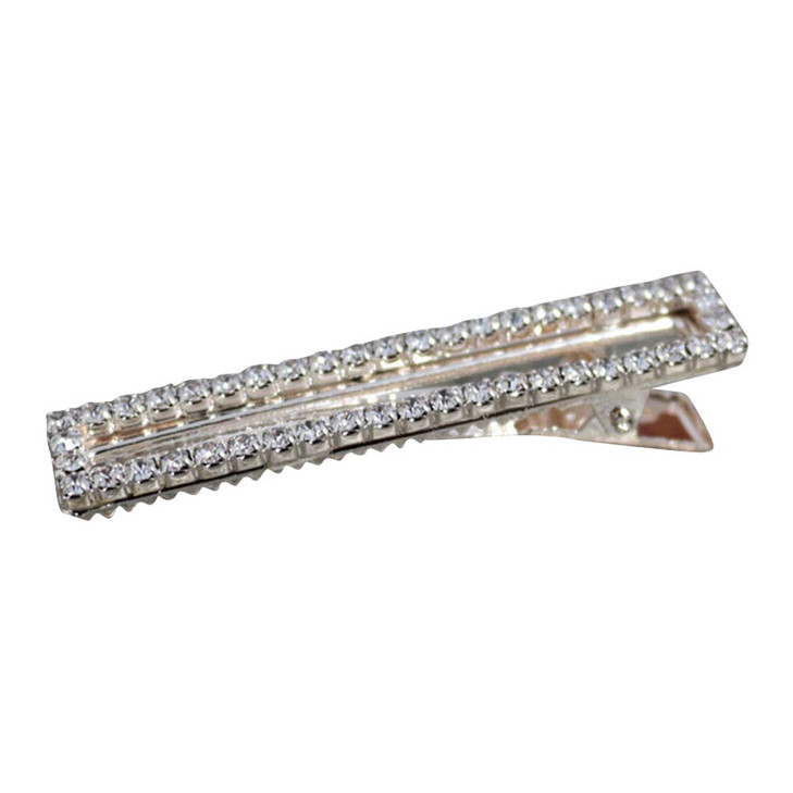 Gold & Silver Crystal Metal Alligator & Duckbill Hair Clips - Rhinestone Stylish Barrettes with Teeth - Hair Pins & Bobby Pins - Slide for Women & Gi