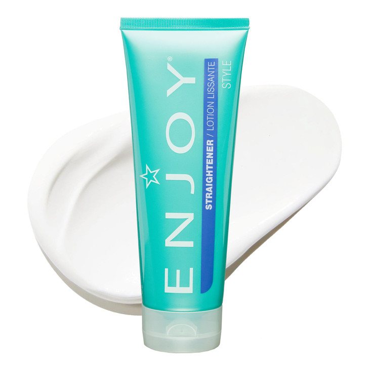 Enjoy Straightener, Smoothing and Frizz Control Cream for Coarse or Curly Hair, Non-Chemical Hair Straightening Balm for Sleek and Soft Styles, 8 Oz