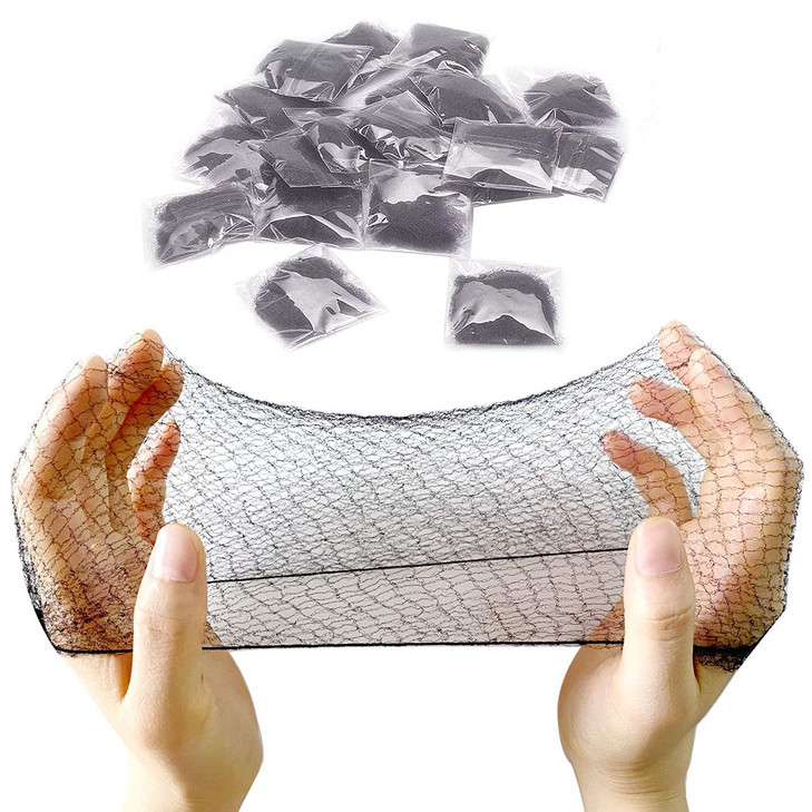 Polly Online 20 Pcs Hair Nets for Women Bun,Invisible Hair Nets Elastic Edge Mesh (Black)