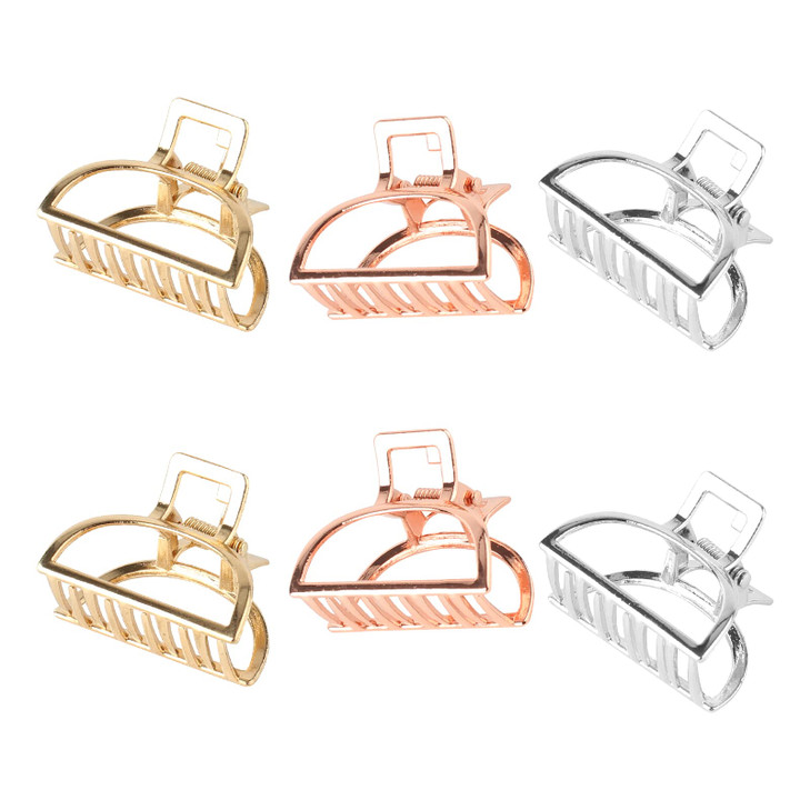 VinBee Small Hair Clips Metal Hair Claw Clips For Women Thick Hairs and Thin Hairs,Butterfly Metal HairClip Accessories-6 PACK (Silver + Gold + Rose