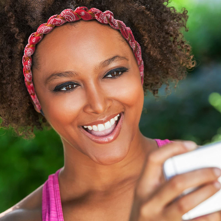 Chuangdi 6 Pieces Braided Floral Elastic Headbands for Women Adjustable Braid Flower Hairband Elastic Stretch Fabric Braided Head Bands Hair Accessor