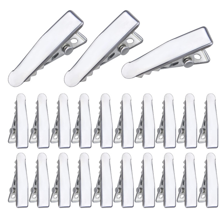 100pcs Alligator Duckbill Hair Clips Metal Single Prong Hair Clip Hairpins Teeth Bows Professional Sectioning Clips DIY Hair Accessories for Women St