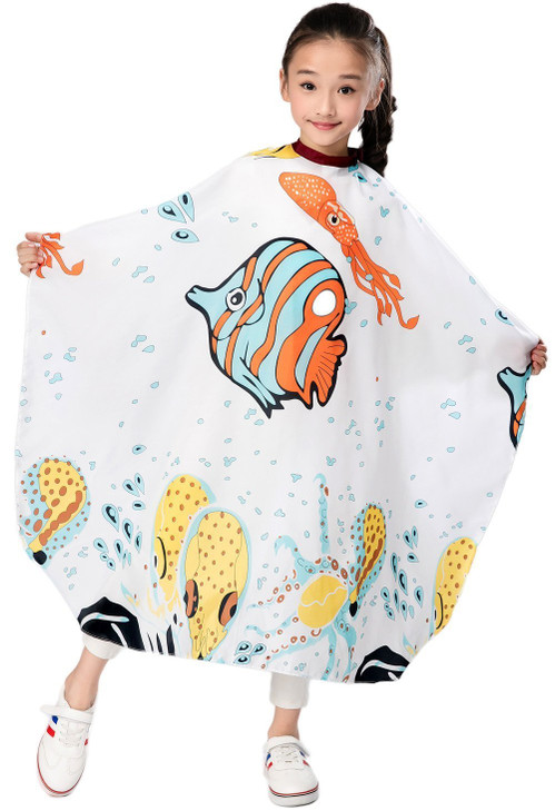 Kids Haircut Salon Cape Hair Cutting Shampoo Styling Capes Cloth for Child