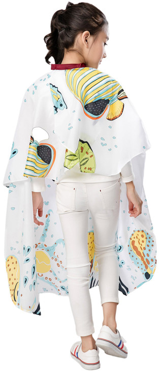 Kids Haircut Salon Cape Hair Cutting Shampoo Styling Capes Cloth for Child