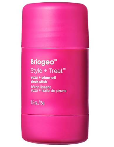 Briogeo Style + Treat Yuzu + Plum Oil Sleek Stick, Vegan Wax Hair Stick, Non-Greasy, Travel-Friendly, Tames Flyaways, Styling Stick for All Hair Type