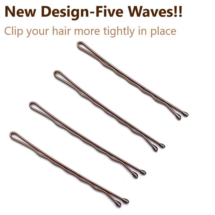 Dofash New Improved 260 PCS 5CM/2in Bobby Pins Work well to Keep Hairstyles in Place Bulk Strong Bobby Pins Brown for Hair Salon (Brown)