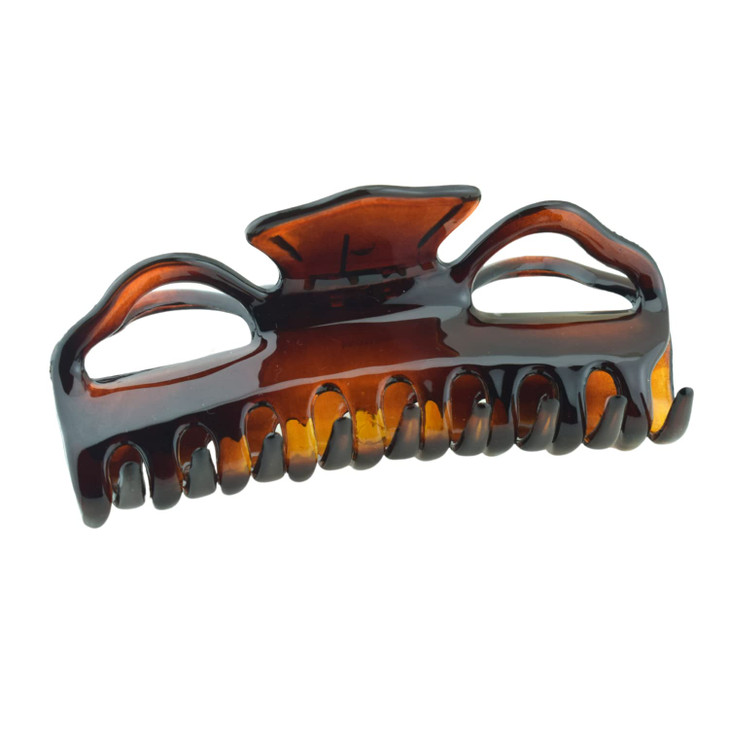 Parcelona French Large Claw Clip Tortoise Shell Celluloid Acetate No Slip Grip Big Claw Clips for Thick Hair Women Hair Accessories Hair Clips for Wo